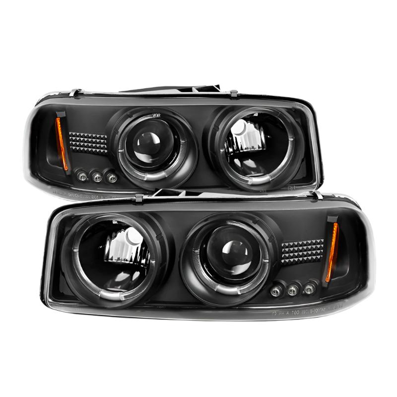 Spyder GMC Sierra 1500/2500/3500 99-06 Projector Headlights LED Halo LED Black PRO-YD-CDE00-HL-BK - Black Ops Auto Works