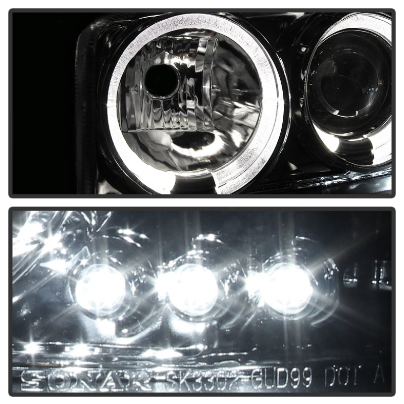 Spyder GMC Sierra 1500/2500/3500 99-06 Projector Headlights LED Halo LED Smoke PRO-YD-CDE00-HL-SMC - Black Ops Auto Works