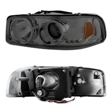Load image into Gallery viewer, Spyder GMC Sierra 1500/2500/3500 99-06 Projector Headlights LED Halo LED Smoke PRO-YD-CDE00-HL-SMC - Black Ops Auto Works
