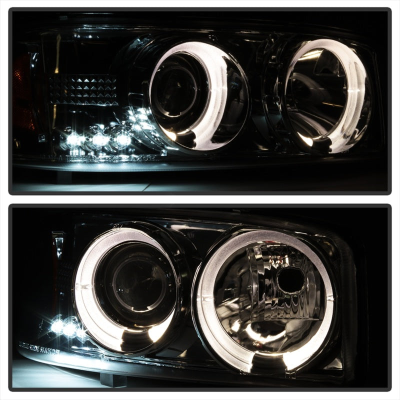Spyder GMC Sierra 1500/2500/3500 99-06 Projector Headlights LED Halo LED Smoke PRO-YD-CDE00-HL-SMC - Black Ops Auto Works