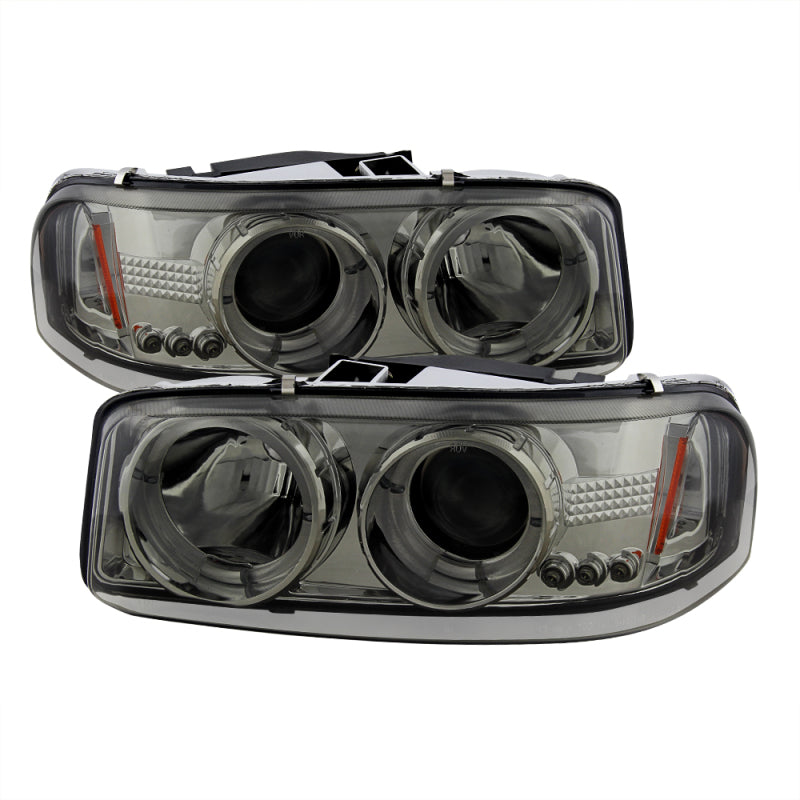 Spyder GMC Sierra 1500/2500/3500 99-06 Projector Headlights LED Halo LED Smoke PRO-YD-CDE00-HL-SMC - Black Ops Auto Works