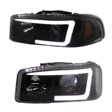 Load image into Gallery viewer, Spyder GMC Sierra 1500/2500/3500 99-06 V2 Projector Headlights - DRL - Black PRO-YD-CDE00V2-LB-BK - Black Ops Auto Works