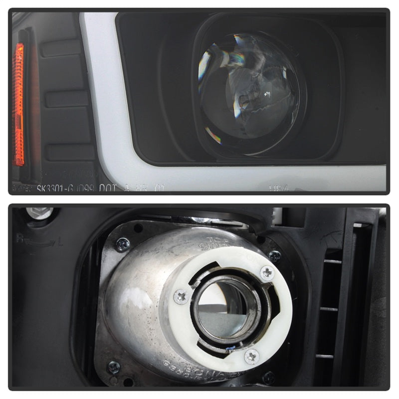 Spyder GMC Sierra 1500/2500/3500 99-06 V2 Projector Headlights - DRL - Black PRO-YD-CDE00V2-LB-BK - Black Ops Auto Works