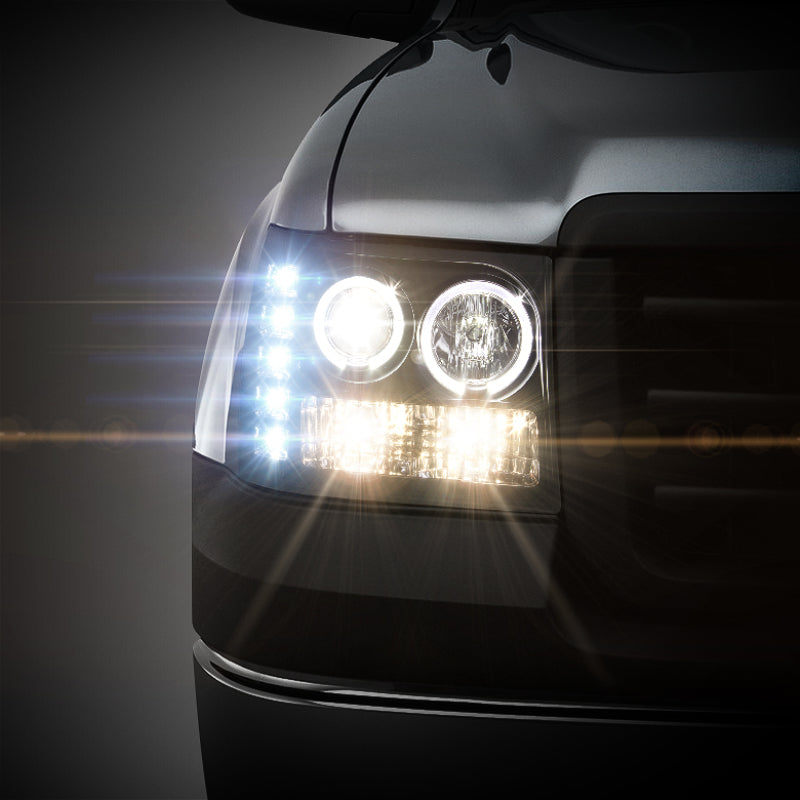 Spyder GMC Sierra 1500/GMC Sierra Denali 08-13 Projector LED Halo- LED Blk PRO-YD-GS07-HL-BK - Black Ops Auto Works