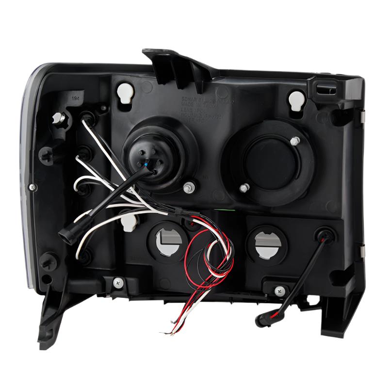 Spyder GMC Sierra 1500/GMC Sierra Denali 08-13 Projector LED Halo- LED Blk PRO-YD-GS07-HL-BK - Black Ops Auto Works