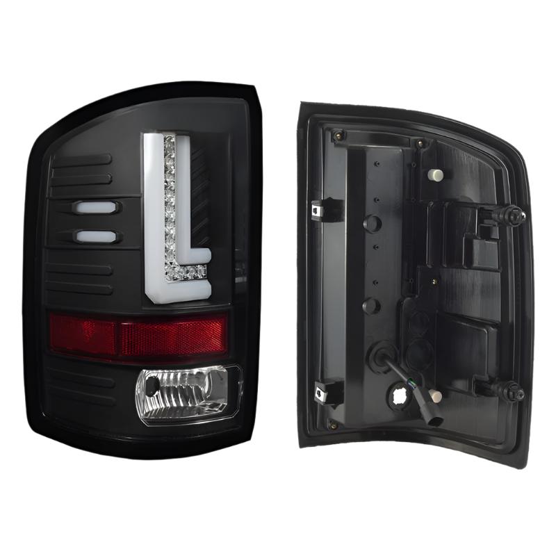 Spyder GMC Sierra 2016-2017 Light Bar LED Tail Lights - Black ALT-YD-GS16-LED-BK - Black Ops Auto Works