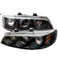 Load image into Gallery viewer, Spyder Honda Accord 94-97 1PC Projector Headlights LED Halo Amber Reflctr Blk PRO-YD-HA94-AM-BK - Black Ops Auto Works