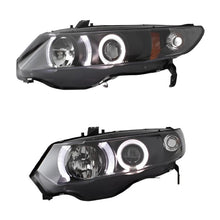 Load image into Gallery viewer, Spyder Honda Civic 06-08 2Dr Projector Headlights LED Halo Black High H1 Low H1 PRO-YD-HC06-2D-HL-BK - Black Ops Auto Works