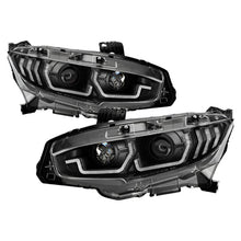 Load image into Gallery viewer, Spyder Honda Civic 16- 2DR/4DR/Hatchback Projector Headlights - Black PRO-YD-HC16SI-SEQGR-BK - Black Ops Auto Works