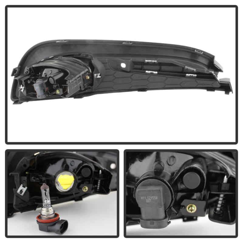 Spyder Honda Civic 2013-2014 4dr OEM Fog Light W/Switch Yellow FL-HC2013-4D-Y - Black Ops Auto Works