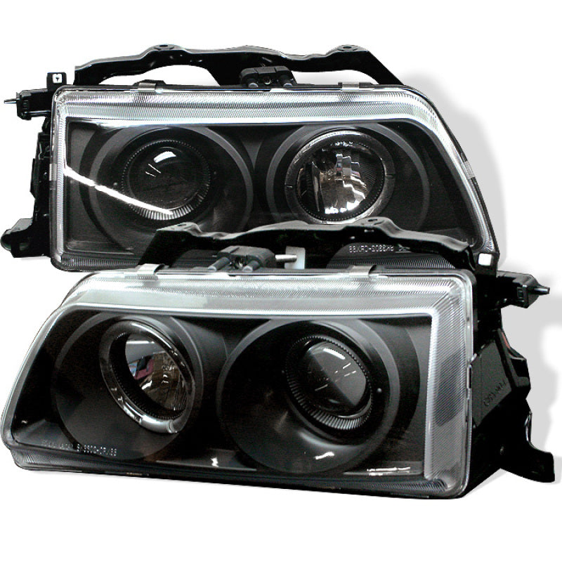 Spyder Honda Civic 90-91/CRX 90-91 Projector Headlights LED Halo Blk PRO-YD-HC90-HL-BK - Black Ops Auto Works