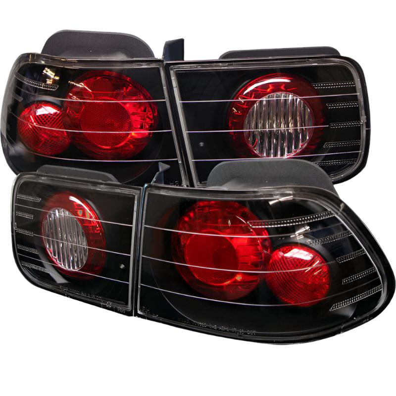 Spyder Honda Civic 96-00 2Dr Euro Style Tail Lights Black ALT-YD-HC96-2D-BK - Black Ops Auto Works