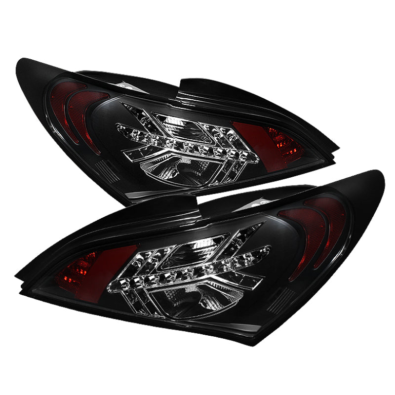 Spyder Hyundai Genesis 10-12 2Dr LED Tail Lights Black ALT-YD-HYGEN09-LED-BK - Black Ops Auto Works