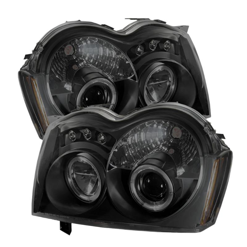 Spyder Jeep Grand Cherokee 05-07 Projector Headlights LED Halo LED Blk Smke PRO-YD-JGC05-HL-BSM - Black Ops Auto Works