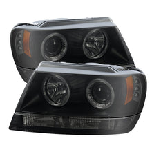 Load image into Gallery viewer, Spyder Jeep Grand Cherokee 99-04 Projector Headlights LED Halo LED Black Smoke PRO-YD-JGC99-HL-BSM - Black Ops Auto Works