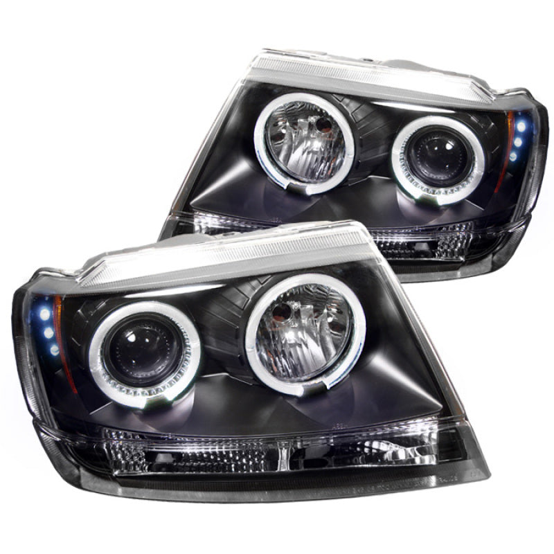 Spyder Jeep Grand Cherokee 99-04 Projector Headlights LED Halo LED Blk - PRO-YD-JGC99-HL-BK - Black Ops Auto Works