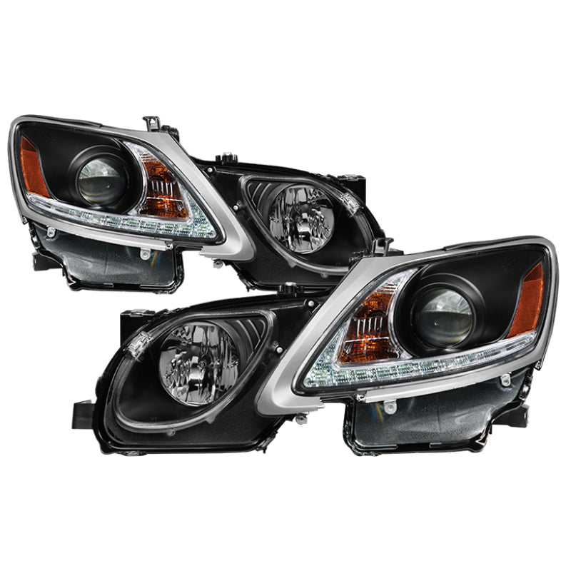 Spyder Lexus GS 300 / 350 / 450 06-11 Headlights - HID Model Only - Black PRO-YD-LG06-HID-DRL-BK - Black Ops Auto Works