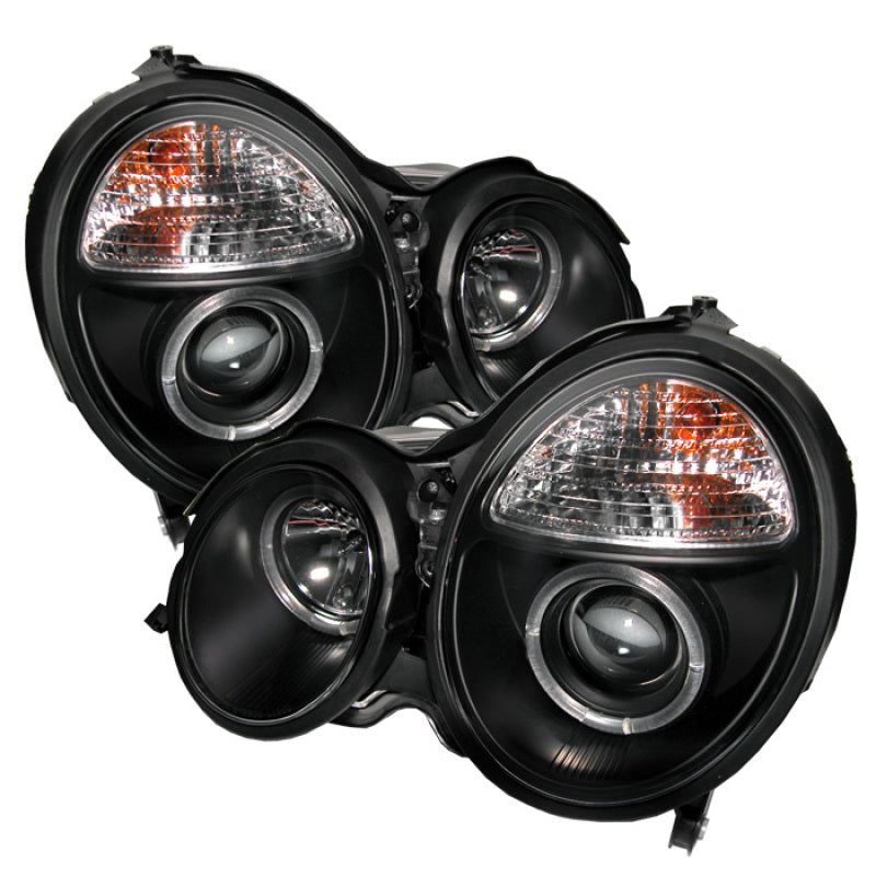 Spyder Mercedes Benz E-Class 00-02 Projector Headlights LED Halo Blk PRO-YD-MBW21099-HL-BK - Black Ops Auto Works