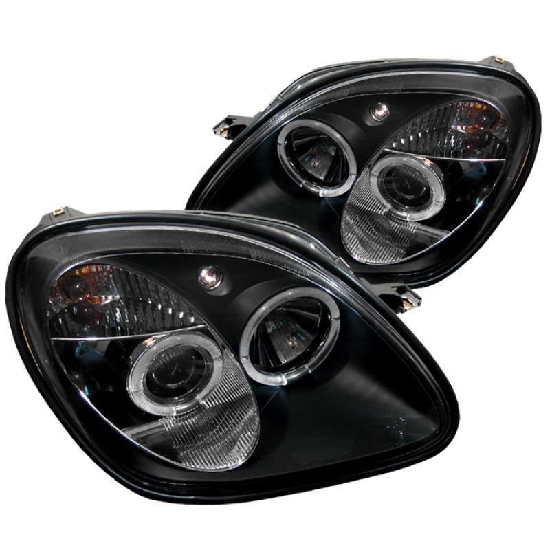 Spyder Mercedes Benz SLK 98-04 1PC Projector Halogen Model- LED Halo Blk PRO-YD-MBSLK98-1PC-HL-BK - Black Ops Auto Works