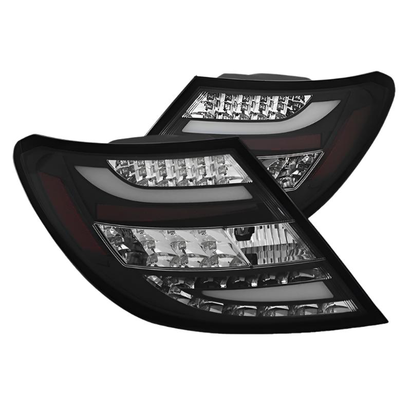 Spyder Mercedes Benz W204 C-Class 11-14 LED Tail Lights - Blk ALT-YD-MBZC11-LED-BK - Black Ops Auto Works