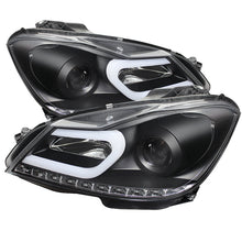 Load image into Gallery viewer, Spyder Mercedes Benz W204 C-Class 12-13 Projector Halogen Model- DRL Blk PRO-YD-MBW20412-DRL-BK - Black Ops Auto Works