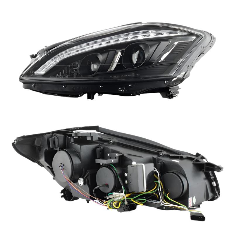 Spyder Mercedes W221 S Class 07-09 Headlights - HID Model Only - Black PRO-YD-MBW22107-HID-DRL-BK - Black Ops Auto Works