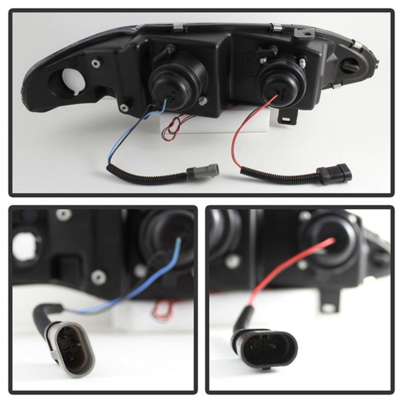 Spyder Mitsubishi Eclipse 97-99 Projector Headlights LED Halo Black High H1 Low H1 PRO-YD-ME97-HL-BK - Black Ops Auto Works