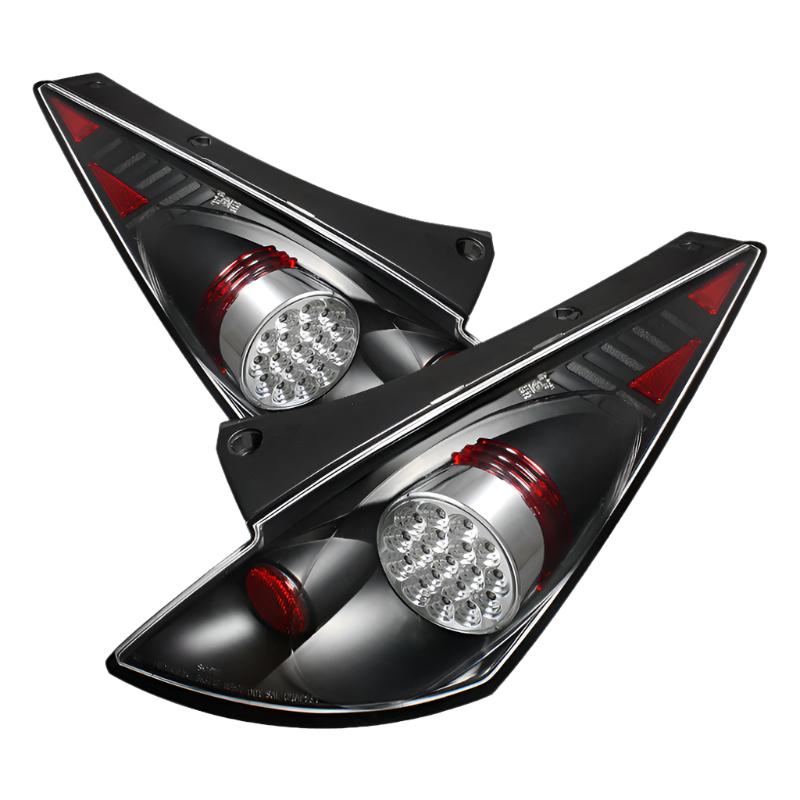 Spyder Nissan 350Z 03-05 LED Tail Lights Black ALT-YD-N350Z02-LED-BK - Black Ops Auto Works