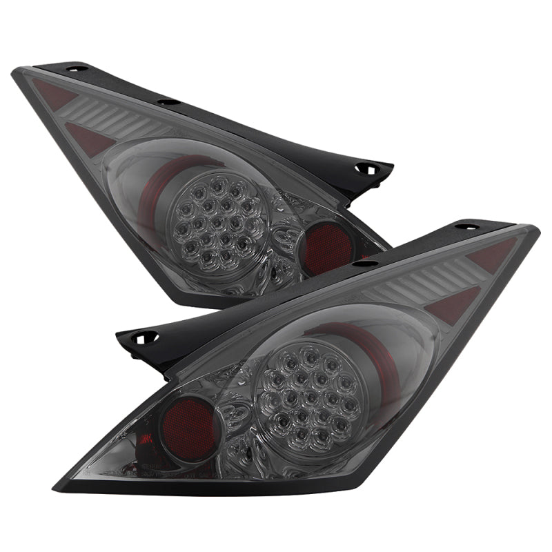 Spyder Nissan 350Z 03-05 LED Tail Lights Smoke ALT-YD-N350Z02-LED-SM - Black Ops Auto Works