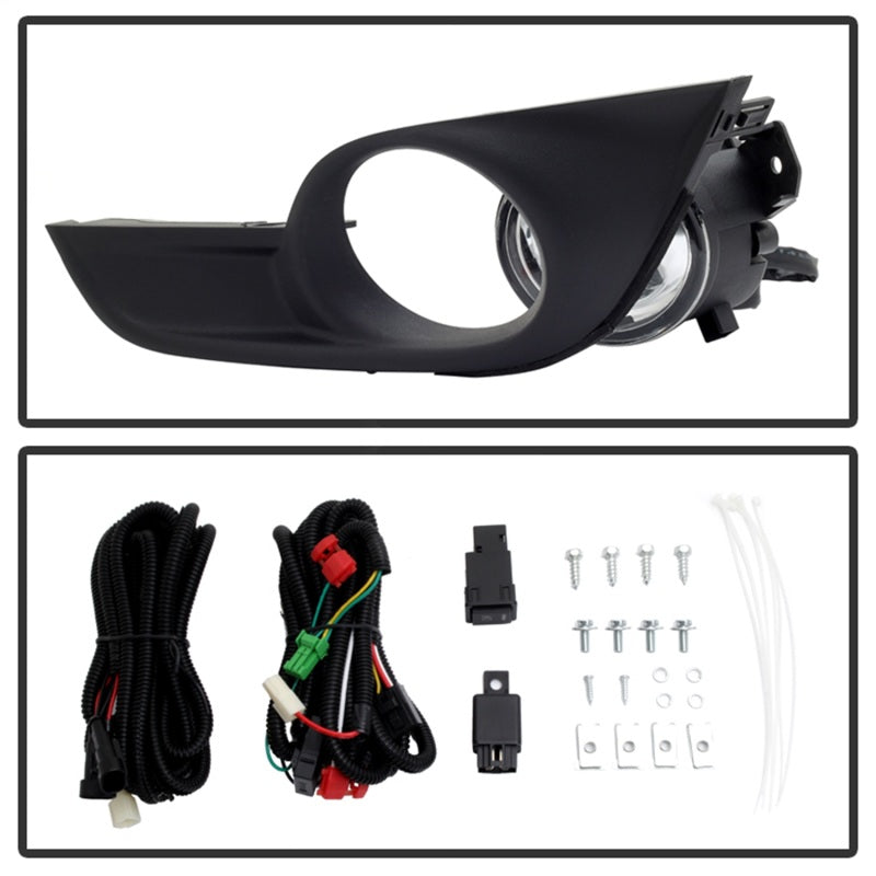 Spyder Nissan Altima 2013-2015 Sedan Daytime DRL LED Running Fog Lights w/Switch Clear FL-DRL-NA13-C - Black Ops Auto Works