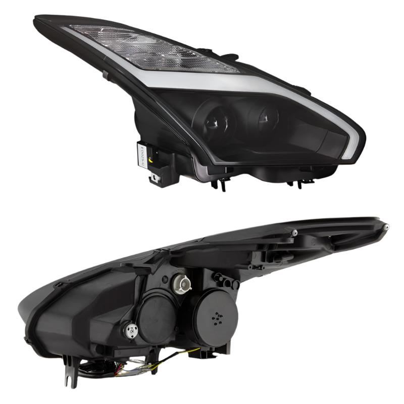 Spyder Nissan GTR R35 09-14 - Projector Headlights - DRL LED - Black - Black Ops Auto Works