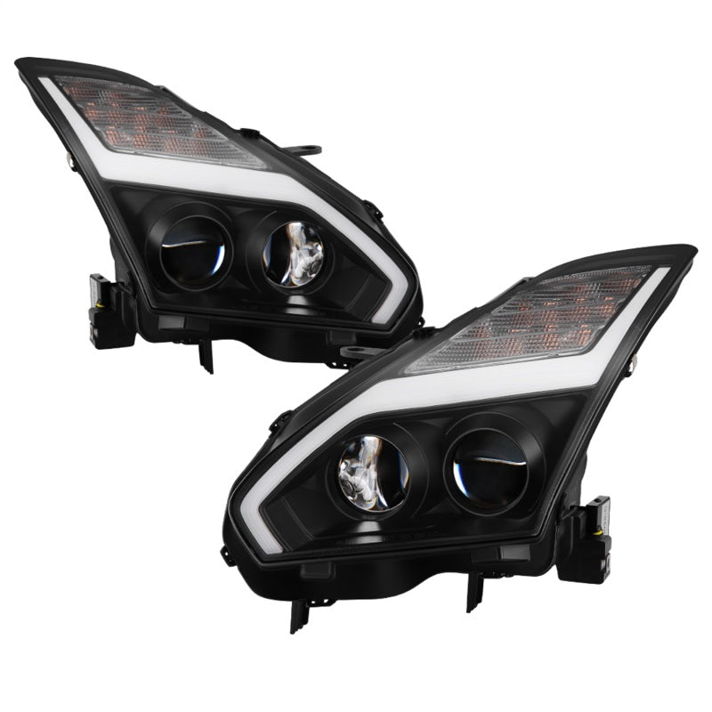 Spyder Nissan GTR R35 09-14 - Projector Headlights - DRL LED - Black - Black Ops Auto Works