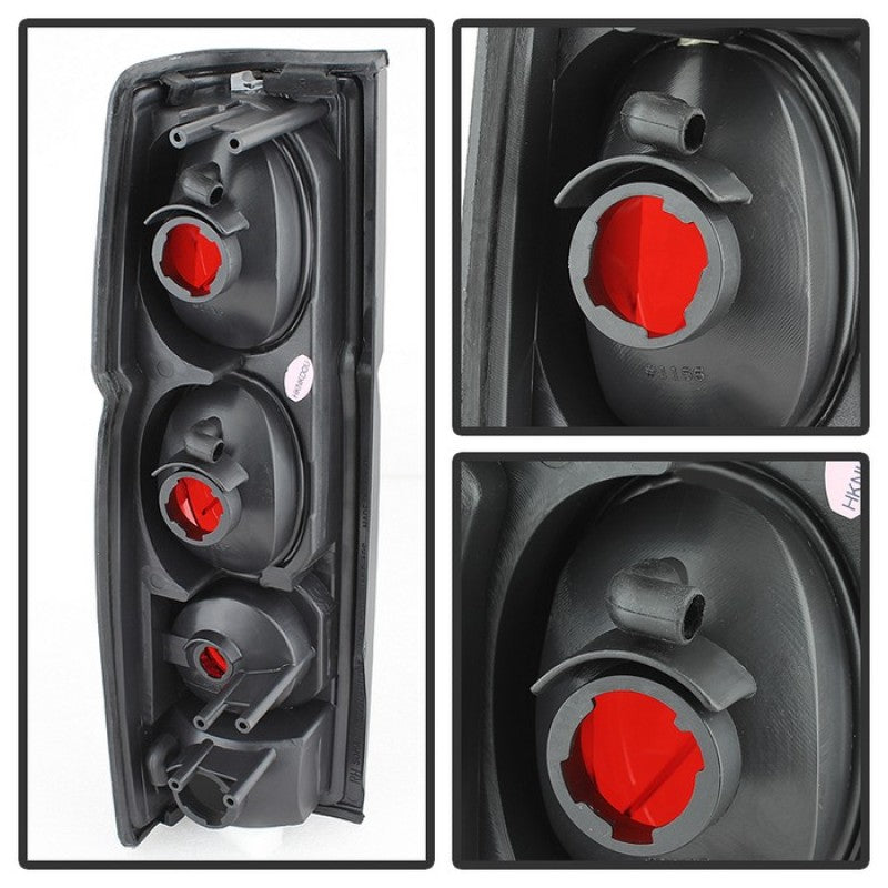 Spyder Nissan Hardbody 86-97 Euro Style Tail Lights Black Smoke ALT-YD-NH86-BSM - Black Ops Auto Works