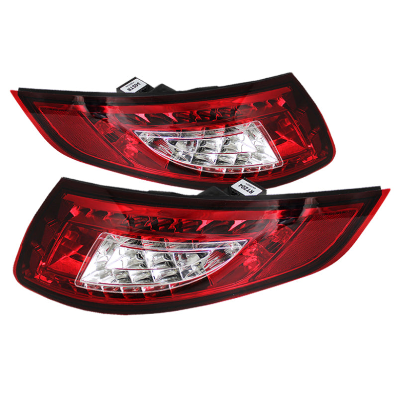 Spyder Porsche 997 05-08 LED Tail Lights Red Clear ALT-YD-P99705-LED-RC - Black Ops Auto Works