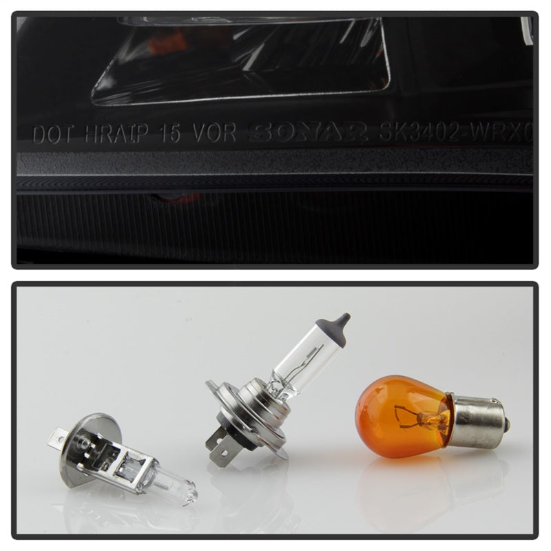 Spyder Subaru WRX 2006-2007 Projector Headlights - Halogen Only - Black PRO-YD-SWRX06-LBDRL-BK - Black Ops Auto Works