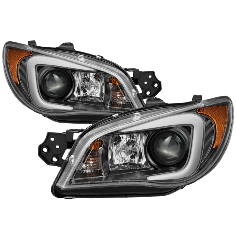Spyder Subaru WRX 2006-2007 Projector Headlights - Halogen Only - Black PRO-YD-SWRX06-LBDRL-BK - Black Ops Auto Works