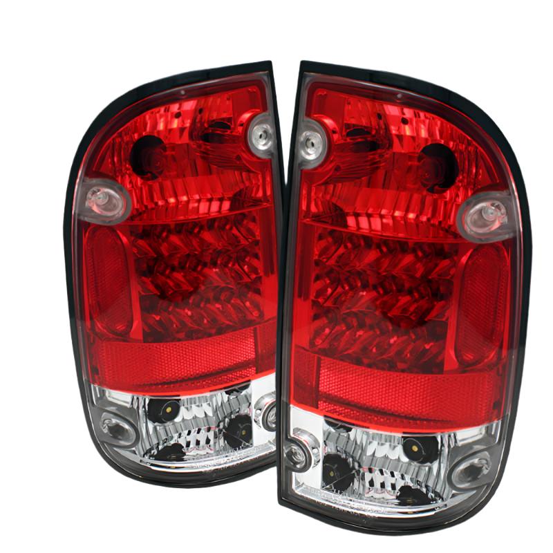 Spyder Toyota Tacoma 01-04 LED Tail Lights Red Clear ALT-YD-TT01-LED-RC - Black Ops Auto Works
