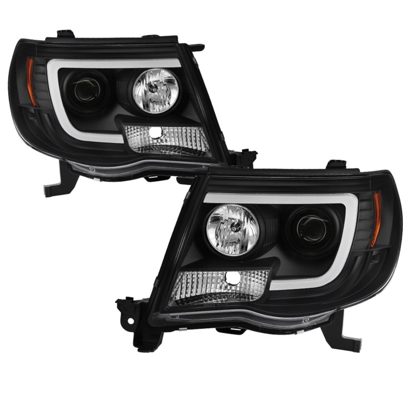 Spyder Toyota Tacoma 05-11 Projector Headlights - Light Bar DRL - Black PRO-YD-TT05V2-LB-BK - Black Ops Auto Works