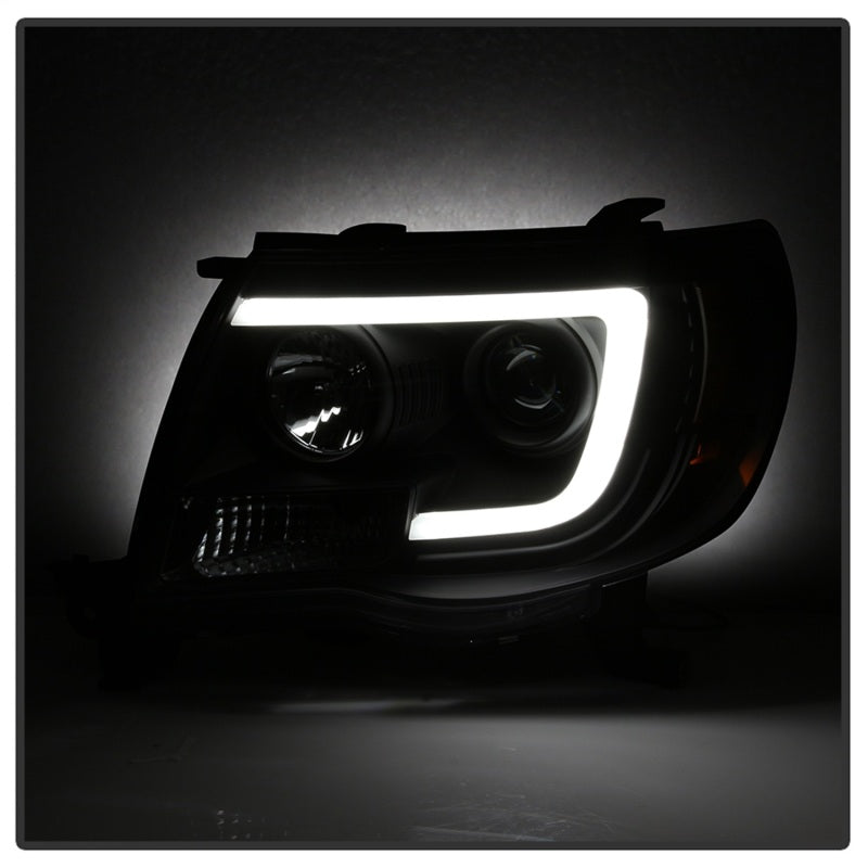 Spyder Toyota Tacoma 05-11 Projector Headlights - Light Bar DRL - Black PRO-YD-TT05V2-LB-BK - Black Ops Auto Works