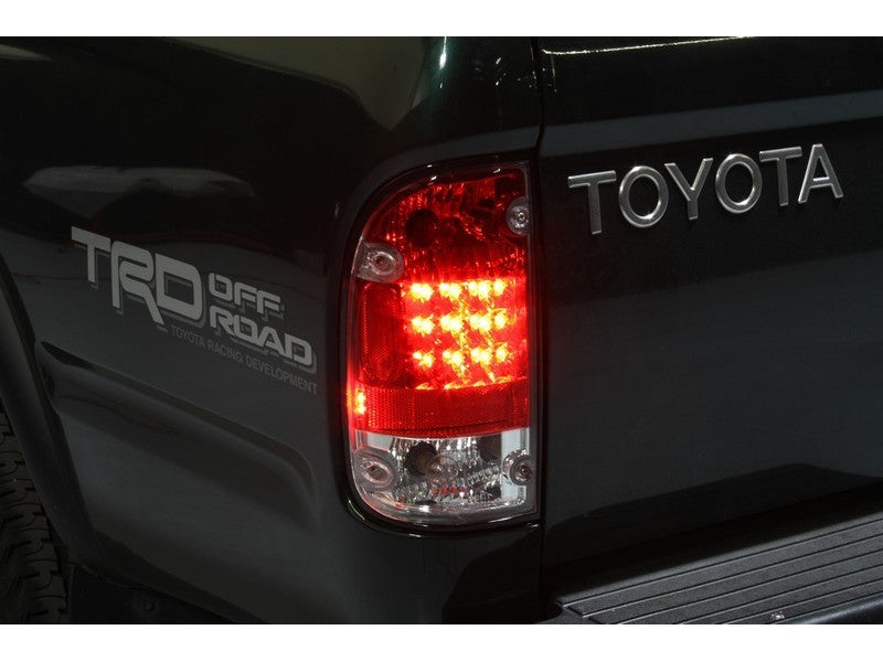 Spyder Toyota Tacoma 95-00 LED Tail Lights Red Clear ALT-YD-TT95-LED-RC - Black Ops Auto Works