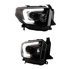 Load image into Gallery viewer, Spyder Toyota Tundra 2014-2016 Projector Headlights Light Bar DRL Black Smoke PRO-YD-TTU14-DRL-BSM - Black Ops Auto Works