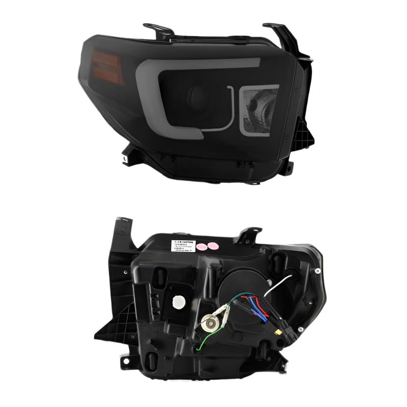 Spyder Toyota Tundra 2014-2016 Projector Headlights Light Bar DRL Black Smoke PRO-YD-TTU14-DRL-BSM - Black Ops Auto Works