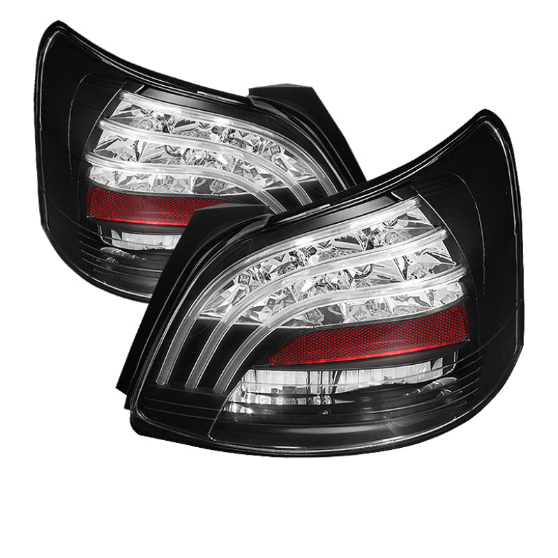Spyder Toyota Yaris 07-09 4Dr LED Tail Lights Blk ALT-YD-TYA074D-LED-BK - Black Ops Auto Works