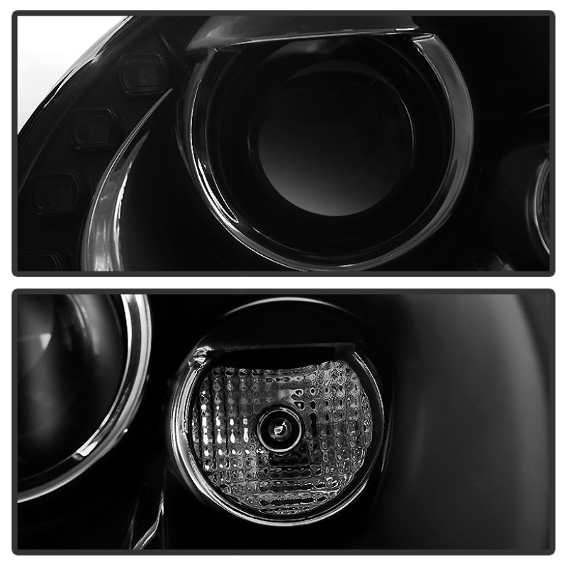 Spyder Volkswagen Beetle 06-10 Projector Headlights DRL LED Black PRO-YD-VB06-DRL-BK - Black Ops Auto Works