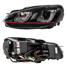 Load image into Gallery viewer, Spyder Volkswagen Golf / GTI 10-13 Version 3 Projector Headlights - Black PRO-YD-VG10V3R-DRL-BK - Black Ops Auto Works
