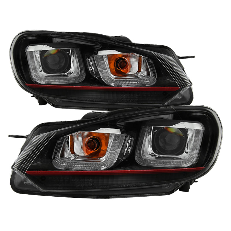 Spyder Volkswagen Golf / GTI 10-13 Version 3 Projector Headlights - Black PRO-YD-VG10V3R-DRL-BK - Black Ops Auto Works