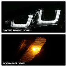 Load image into Gallery viewer, Spyder Volkswagen Golf VII 14-16 Projector Headlights DRL LED Blk Stripe Blk PRO-YD-VG15-BLK-DRL-BK - Black Ops Auto Works