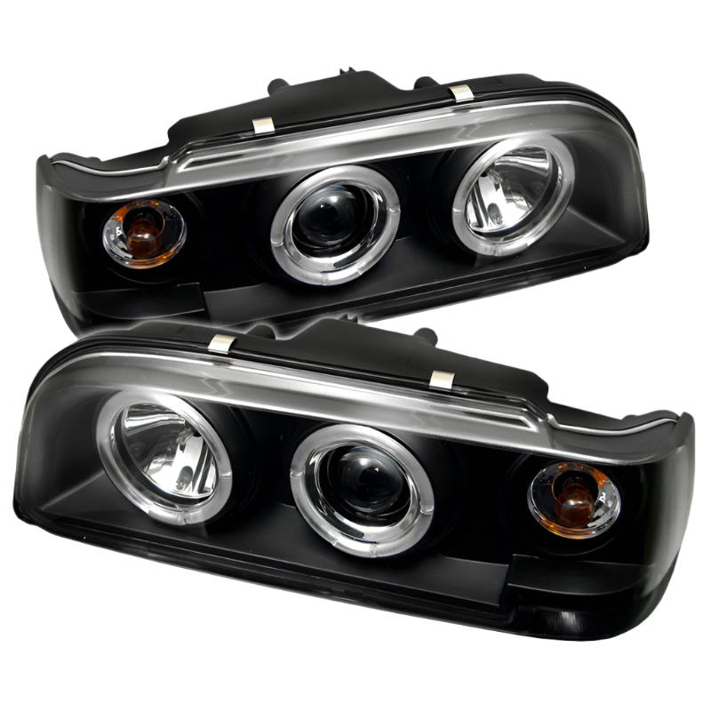 Spyder Volvo 850 93-97 Projector Headlights LED Halo Black High H1 Low H1 PRO-YD-VO85092-HL-BK - Black Ops Auto Works