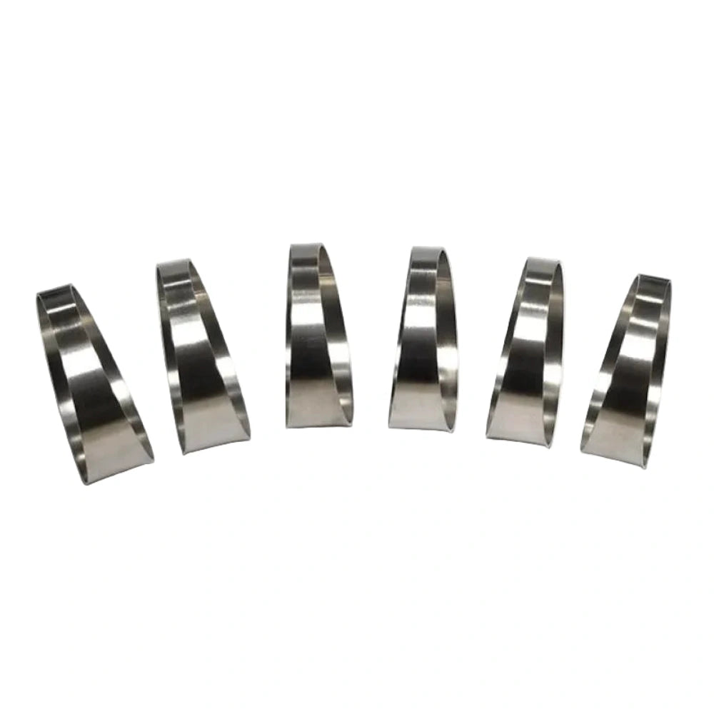 Stainless Bros 1.75in x 1D/1.75in CLR Tight Radius 16 Gauge Pie Cut - 6pk - Stainless Bros 609-04502-0016