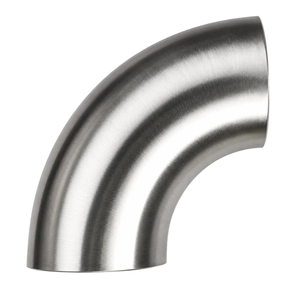 Stainless Bros 1.88in SS304 90 degree mandrel bend elbow with leg and 1D radius